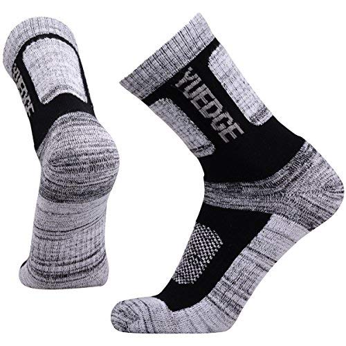YUEDGE 5 Pares Hombre Senderismo Calcetines para Trekking Camping Tenis y Otros Deportes, Transpirable, Alto Rendimiento (XL)