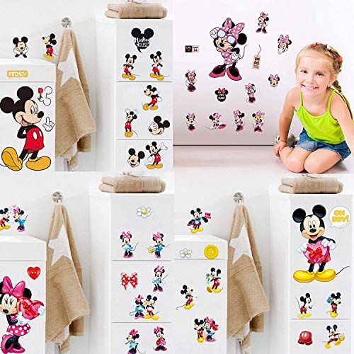 YUESEN Pegatinas Infantiles Pared Minnie Pegatinas Decorativas Pared mickey Mouse Stickers Pared Mickey Dormitorio Calcomanias para dormitorio de bebé y niños