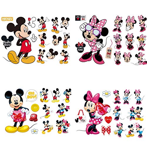 YUESEN Pegatinas Infantiles Pared Minnie Pegatinas Decorativas Pared mickey Mouse Stickers Pared Mickey Dormitorio Calcomanias para dormitorio de bebé y niños
