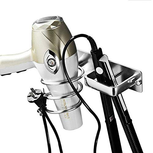 YUET - Soporte Profesional para secador de Pelo en Espiral para Colgar en la Pared, Organizador de Almacenamiento con Dos Agujeros