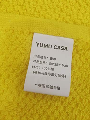 YUMU CASA Juego de 5 Toallas de Mano y Cara con Gancho de algodón Suave Absorbente para bebé y niños/Toalla de Cocina/Baberos de bebés/Toalla de Sudor para niños (50 x 25 cm)