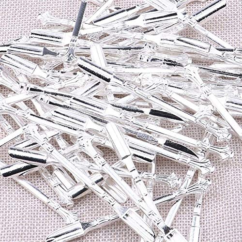 YUNGYE Mini Cuchara De Metal Medicina Uso De La Botella Sniffer Snorter Snuff Powder Tabaco Micro-Tuning Pala Accesorios para Fumar 8cmx0.68cm