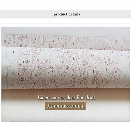 YUNYONG Pintar por Números para Adultos Y Niños Imagen Navidad Perro Decoración del Hogar para Sala De Estar Mano 40X50Cm