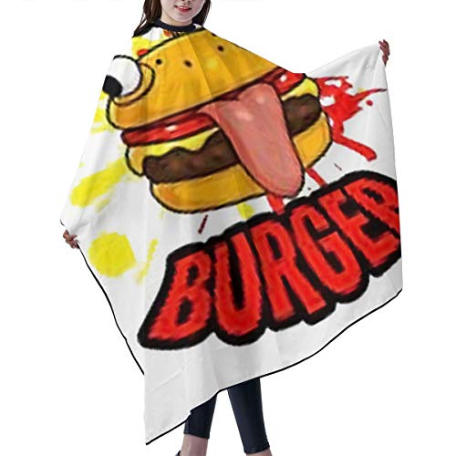Yutess Dur Burger - Capa de peluquería Profesional de Nailon Resistente al Agua con Cierre de Broche de 140 x 168 cm