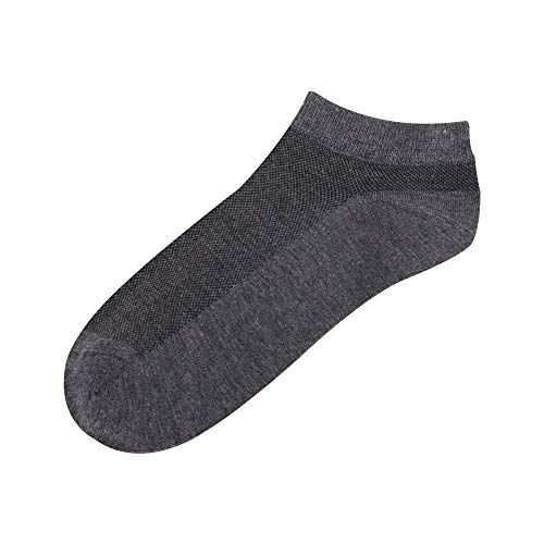 YWLINK 10Pair Color SóLido Men Plain Calcetines De AlgodóN Neto Malla Calcetines De Barco Desodorante Transpirable Estilo Fino Calcetines Deportivos Antideslizante