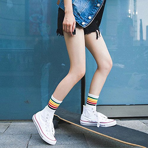 YWLINK Buena Calidad Antideslizante Sudor Desodorante Calcetines De AlgodóN De Rayas De Colores Calcetines Deportivos Calcetines De Nylon Caliente Suave Y Transpirable Bien Parecido