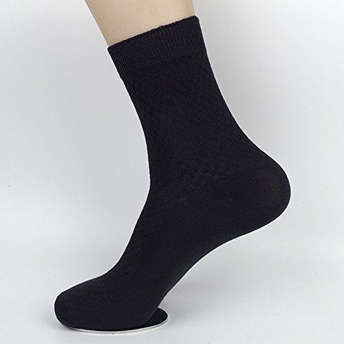 YWLINK Calcetines De AlgodóN Para Hombres Calcetines CóModos De Fibra De Bambú Para Hombres Calcetines Antibacterianos De Negocios Casuales Desodorante Calcetines Deportivos Casuales Negro