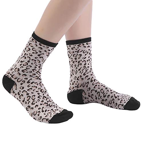 YWLINK Calcetines De OtoñO E Invierno Calcetines De Leopardo De AlgodóN Para Mujer Antideslizante Sudor Desodorante Medias Medias Calcetines Deportivos Casuales