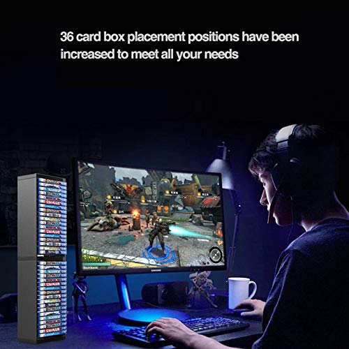 YYKJ Rack de Almacenamiento de CD Ps4, Accesorios ps4 Slim/Pro, 36 Torres de Almacenamiento de Juegos y Soporte de Almacenamiento Vertical para Discos de Juegos (Negro)