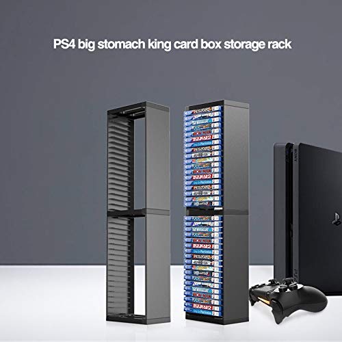 YYKJ Rack de Almacenamiento de CD Ps4, Accesorios ps4 Slim/Pro, 36 Torres de Almacenamiento de Juegos y Soporte de Almacenamiento Vertical para Discos de Juegos (Negro)