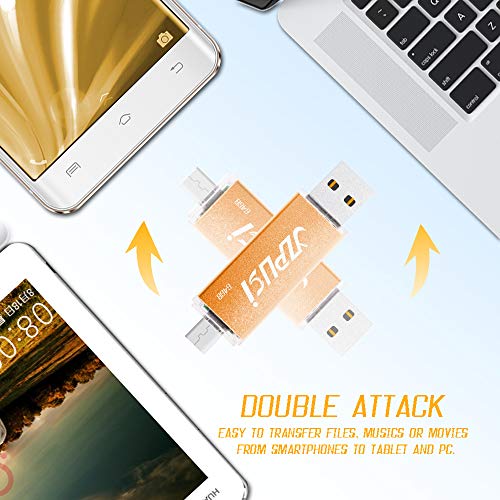 YZPUSI 64gb Memoria USB, 2 en 1 USB 2.0 Doble Transforma Pendrive para PC y Android con OTG Micro USB, Memoria USB Compatible con Smartphones y Tableta Memory Externa