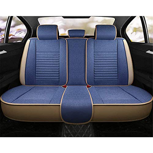 YZU Fundas de Asiento de automóvil Delanteras y traseras para Sylphy Tiida Qashqai almera Leaf navara Pathfinder Patrol y60 y61 Productos para automóviles Pegatinas Interiores,Azul