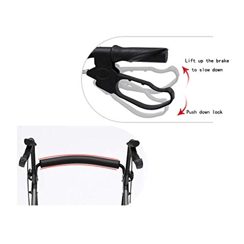 Z-SEAT Andador para Personas Mayores y Silla de Ruedas Modelo Colón Frenos Plegables en Las Asas Cesta de Altura Ajustable y Asiento Walker ayudas para discapacitados