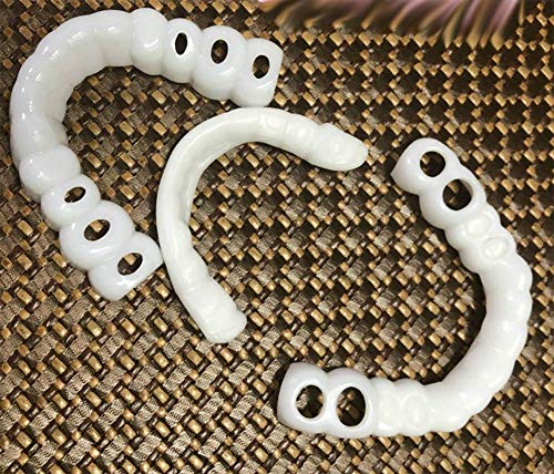 Z-YT 2 Arriba Y Abajo Dentaduras Sonrisa InstantáNea Comodidad CosméTicos Blandos CosméTicos Dentaduras Dentales Dientes Superiores Chapa De Maquillaje Chapa De Dientes