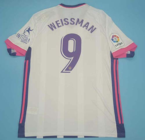 ZA Shon Weissman Real Valladolid White Soccer Jersey Camiseta DE FÚTBOL 2020-2021 (S)
