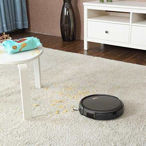 ZACO A4s - Robot Aspirador con Sistema de Limpieza CyclonePower con Diversos Modos de aspiración, Limpieza Profunda de alfombras y Todo Tipo de Suelos, Delgado y silencioso, Color Gris Titanio