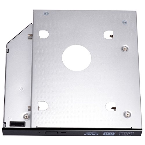 Zacro SATA HDD HD SATA Segundo 2.5 '' Disco Duro Caddy/Optical Bahía de Disco Duro SATA de 12,7 mm Portátil de CD/DVD-ROM de HP Sony Acer IBM ASUS Fujitsu Toshiba etc