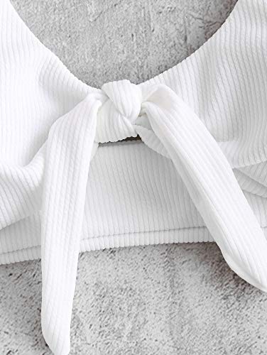 ZAFUL - Bikini brasileño para mujer Blanco S