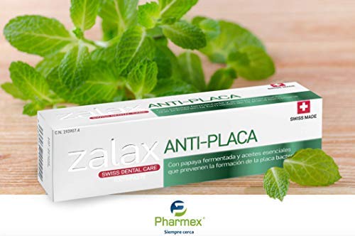 ZALAX ANTIPLACA - Pasta dental antisarro anticaries con fluor - Cuidado dental y Alta Higiene - 100 ml (1-PACK)
