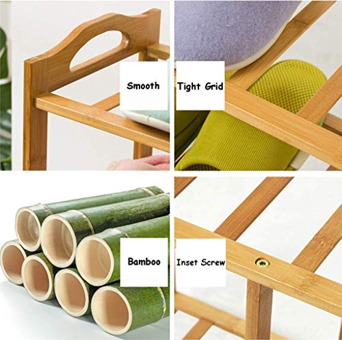 Zapatero entrada,Estante de Almacenamiento del Organizador de Zapatos Bastidor de Zapatos ensamblado en El Hogar Bastidor de Almacenamiento de Múltiples Capas de Bambú Estantes Simples Estantes