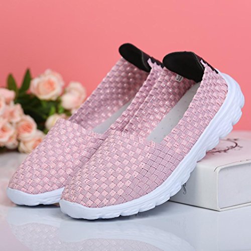 Zapatillas de Deporte Elástico Lona para Mujer Otoño 2018 Zapatos de Plano de Dama PAOLIAN Senderismo Casual Náuticos Cómodo Talla Grande Calzado de Señora Moda