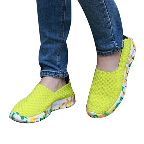 Zapatillas de Deporte para Mujer Otoño 2018 PAOLIAN Zapatos de Plano Dama Casual Cómodo Deportivo Moda Señora Senderismo Calzado de Trabajo Elástico Paño Aire Libre y Deporte