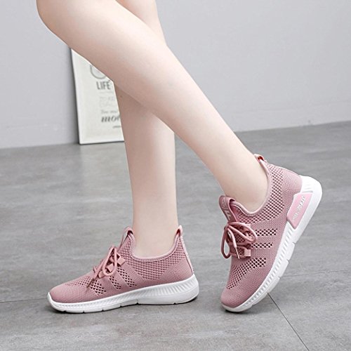 Zapatillas de Deporte para Mujer Otoño Invierno PAOLIAN Calzado de Dama Moda Zapatos de Escolares Cordones Breathable Senderismo Negras Running Aire Libre y Deporte de Exterior Grandes