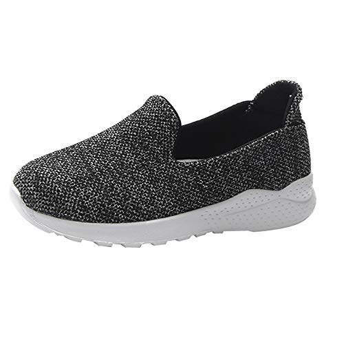 Zapatillas de Exterior para Mujer Otoño Invierno 2018 Moda Casual Zapatos cuña Plataforma Dama PAOLIAN Cómodo Calzado Náuticos Lona Gris Señora Zapatillas Aire Libre Talla Grande