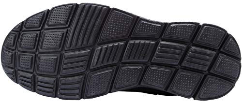 Zapatillas de Seguridad Mujer/Hombre DY-112, Zapatos de Trabajo con Punta de Acero Ultra Liviano Suave y cómodo Transpirable, Profundo Negro, 38 EU