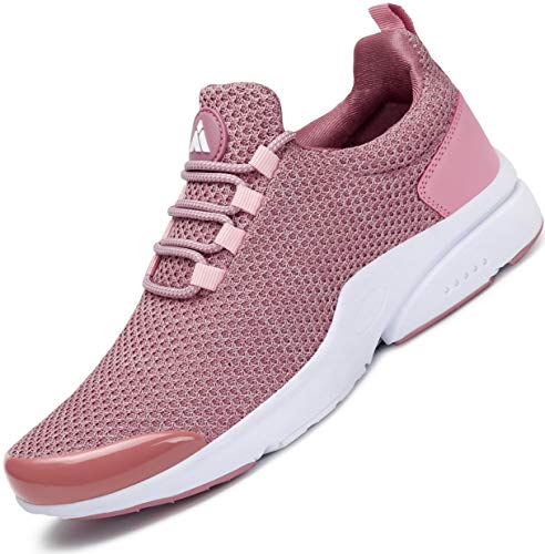 Zapatillas Deportivas Mujer Antideslizante Running Zapatos Gimnasio Transpirables Liviano Sneakers St.1 Rosa 38 EU