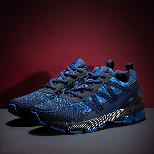 Zapatillas para Correr con Amortiguación Zapatillas para Zapatos de Running Zapatillas Ligero de Carretera al Aire Libre Transpirable para Hombres Azul 41