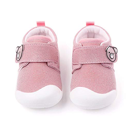 Zapatos Bebe Niña Primeros Pasos Zapatillas Deportivas Bebé Recién Nacido Rosado Talla 19.5