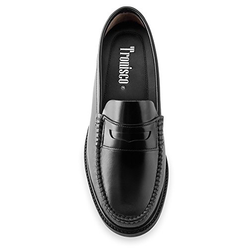 Zapatos de Hombre con Alzas Que Aumentan Altura hasta 7 cm. Fabricados en Piel. Modelo Arosa Negro 40