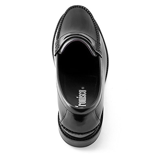 Zapatos de Hombre con Alzas Que Aumentan Altura hasta 7 cm. Fabricados en Piel. Modelo Arosa Negro 40