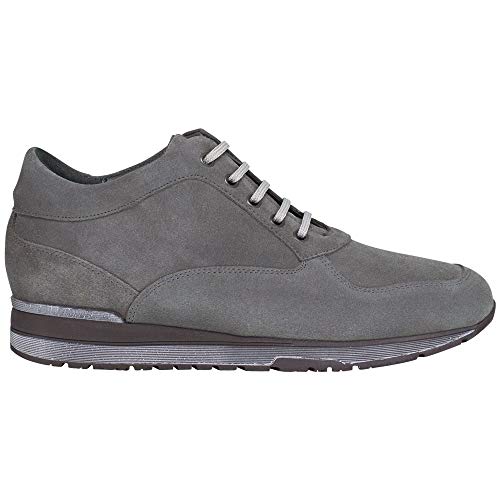 Zapatos de Hombre con Alzas Que Aumentan Altura hasta 7 cm. Fabricados en Piel. Modelo Matera Gris 44