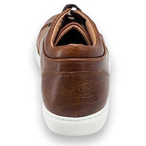 Zapatos de Hombre con Alzas Que Aumentan Altura hasta 7 cm. Fabricados en Piel. Modelo Miami Marron 41