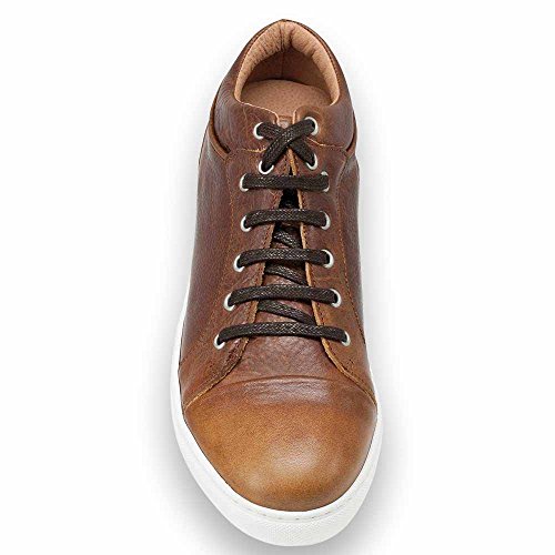Zapatos de Hombre con Alzas Que Aumentan Altura hasta 7 cm. Fabricados en Piel. Modelo Miami Marron 41