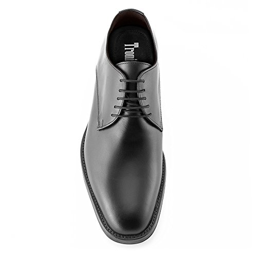 Zapatos de Hombre con Alzas Que Aumentan Altura hasta 7 cm. Fabricados en Piel. Modelo Tokio Negro 40