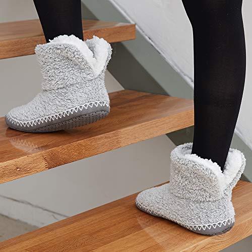 Zapatos de Punto Térmico Extra Cálido Antideslizante de Invierno para Mujer, Zapatillas Suaves, para Niñas