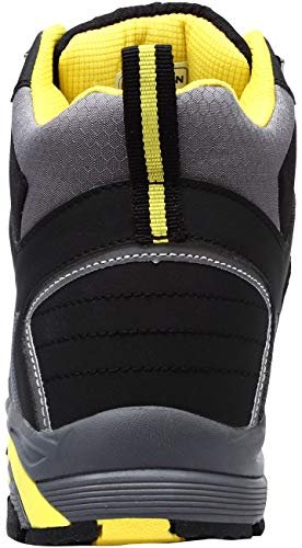Zapatos de Seguridad para Hombre, Impermeable S3 SRC Anti-Piercing Zapatillas de Seguridad Trabajo con Puntera de Acero Calzado de Trabajo (42.5 EU Negro Gris)