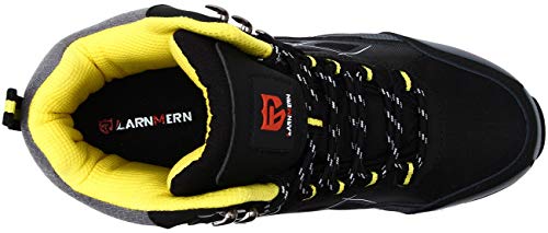 Zapatos de Seguridad para Hombre, Impermeable S3 SRC Anti-Piercing Zapatillas de Seguridad Trabajo con Puntera de Acero Calzado de Trabajo (42.5 EU Negro Gris)