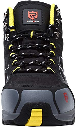Zapatos de Seguridad para Hombre, Impermeable S3 SRC Anti-Piercing Zapatillas de Seguridad Trabajo con Puntera de Acero Calzado de Trabajo (42.5 EU Negro Gris)