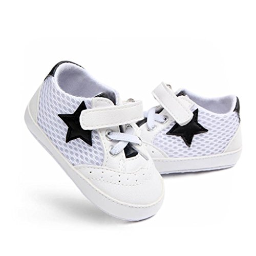 Zapatos de Verano para Bebé Yesmile Zapatos de Malla de Deporte con la Patrón Estrella Sandalias Causales Antideslizante con Suave Suela Zapatillas Bucle de Gancho (11, Negro)