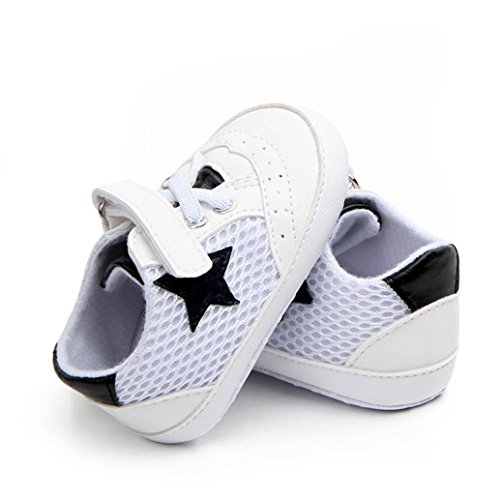 Zapatos de Verano para Bebé Yesmile Zapatos de Malla de Deporte con la Patrón Estrella Sandalias Causales Antideslizante con Suave Suela Zapatillas Bucle de Gancho (11, Negro)