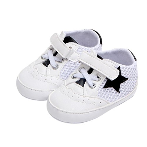 Zapatos de Verano para Bebé Yesmile Zapatos de Malla de Deporte con la Patrón Estrella Sandalias Causales Antideslizante con Suave Suela Zapatillas Bucle de Gancho (11, Negro)