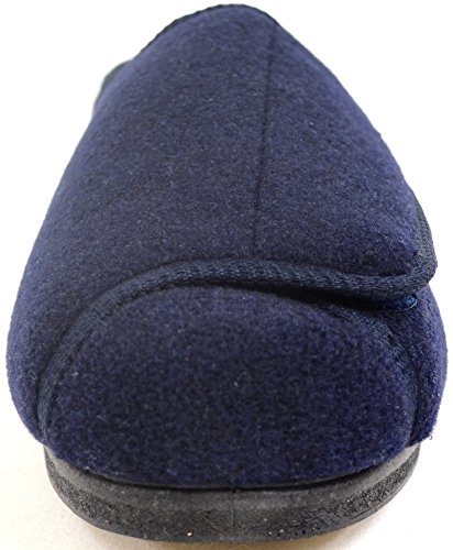 Zapatos ortopédicos para hombre con amplitud EEE, ajustables, color Azul, talla 44