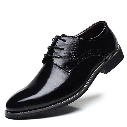 Zapatos Oxford Hombre, Brogue Cuero Boda Negocios Calzado Vestir Cordones Derby Negro Marron Azul Rojo Amarillo 37-48EU BK43