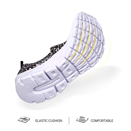 Zapatos para Corror Mujer Zapatillas de Deportiva Slip on Huecos Sneakers para Caminar Walking Calzado Malla Transpirables Loafer Ligeros Mocasines Verano Marrón 37 EU