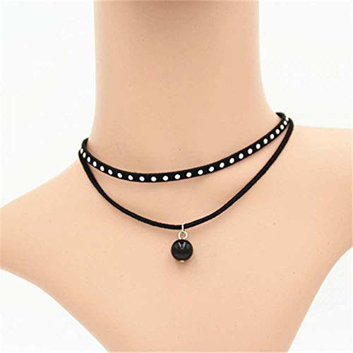 ZCC Europeo Y Americano Popular Cuello Cadena Gargantilla Collar De Combinación 30-Pieza Mujer Creativa De Encaje Collar Clavícula