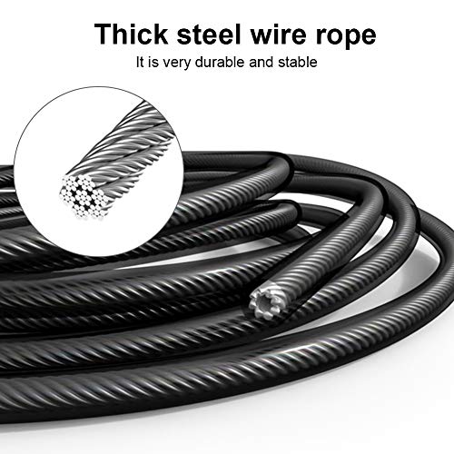 ZCZY Cuerdas de Saltar, Combas de Fitness,Cuerda de Saltar Ajustable con Mango de Espuma de Suave, Combas de Crossfit,Quema Grasa,Aumentar la Resistencia,Ejercicio para Mujer,Hombre y Niños (Azul)